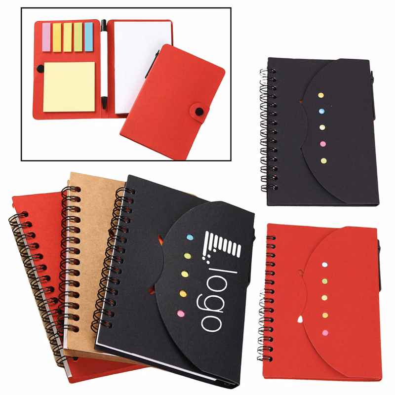 Spiral Bound Notebook With Pen Holder