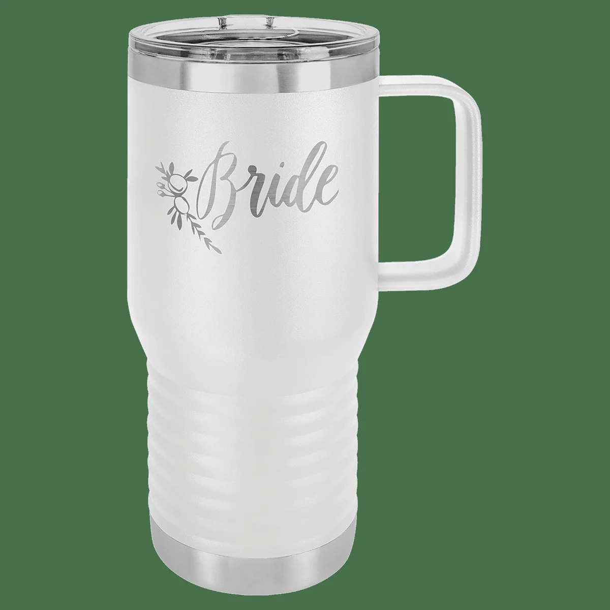 Polar Camel 20 oz. White Vacuum Insulated Travel Mug with Slider Lid 1
