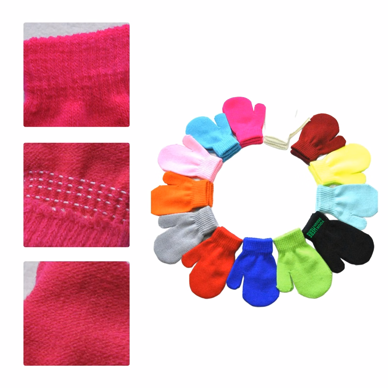 MOQ50 Winter Baby Knitted Mittens