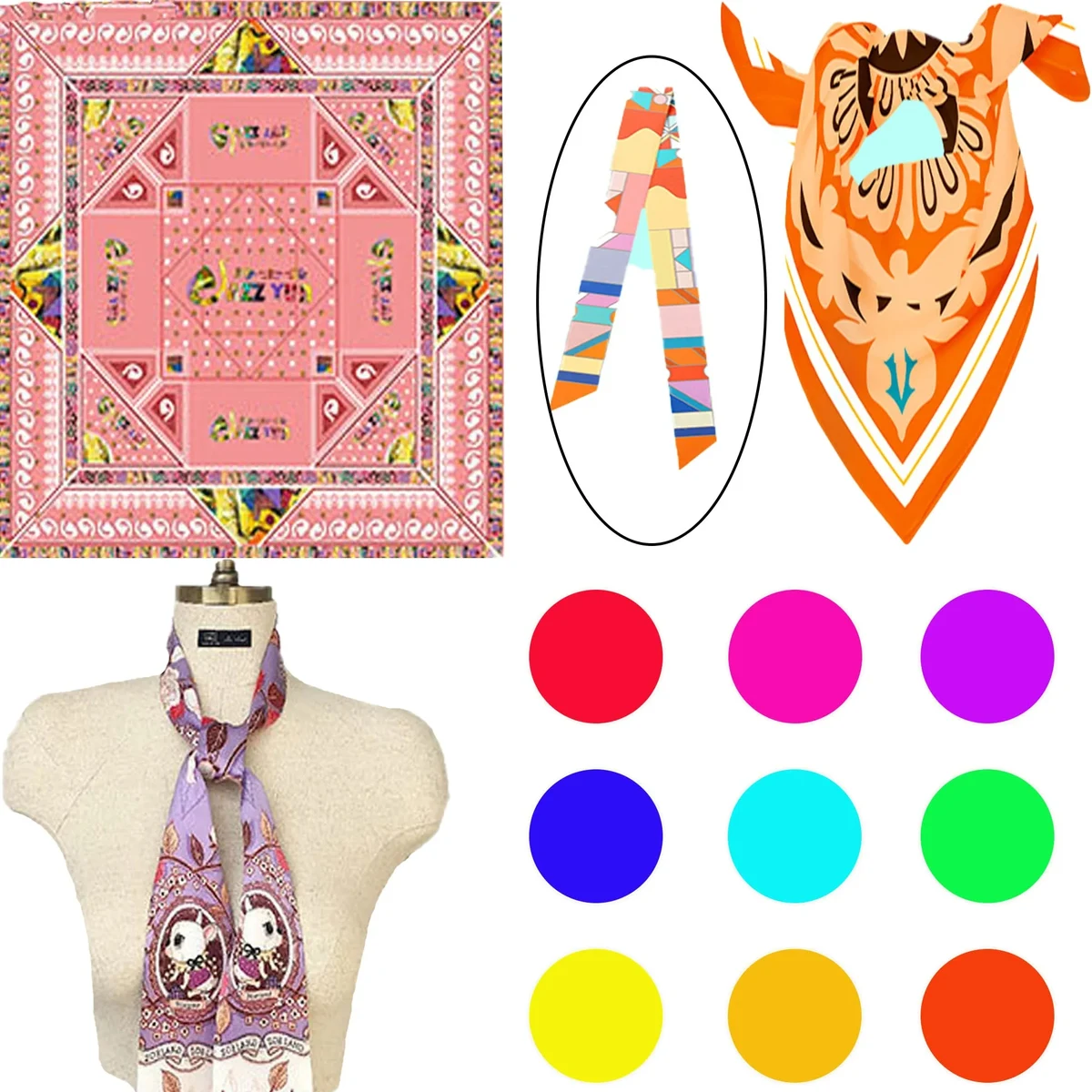 Spot Full Color Square Bandana Kerchief 1