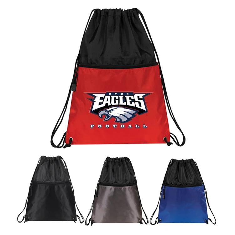 Dobby Nylon Drawstring Backpack (Bag, Backpack) 1