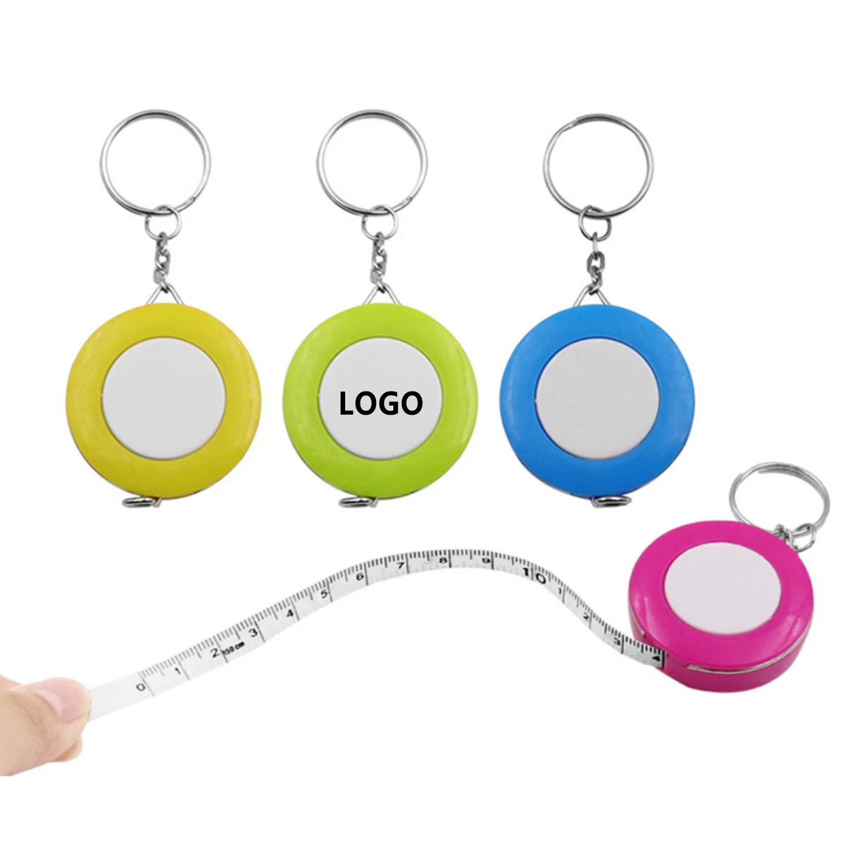 Candy-Colored Key Chain Tape Measure 1