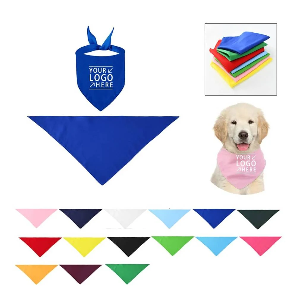Polyester Solid Color Pet Triangle Towel 1