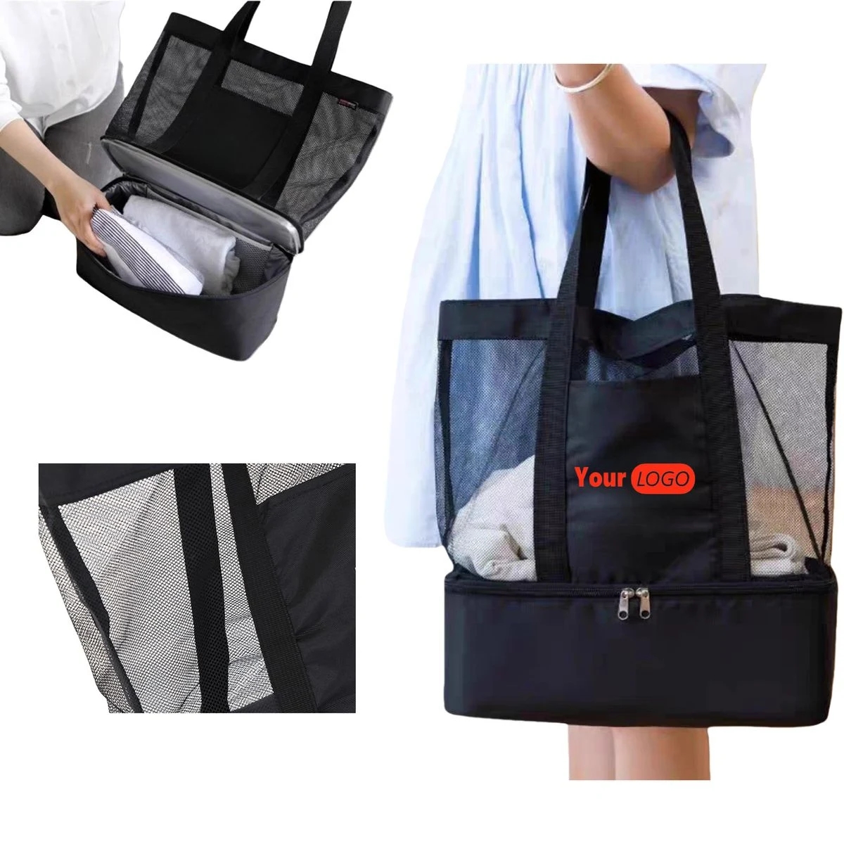 Waterproof Separation Mesh Beach Bag 1