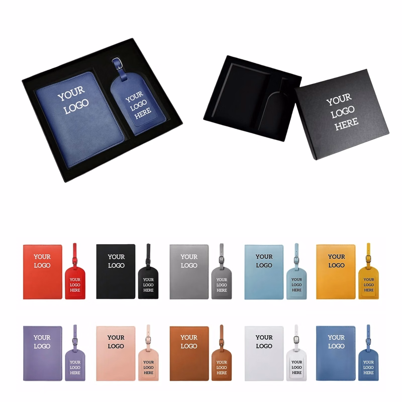 PU Leather Passport Case & Luggage Tag Set