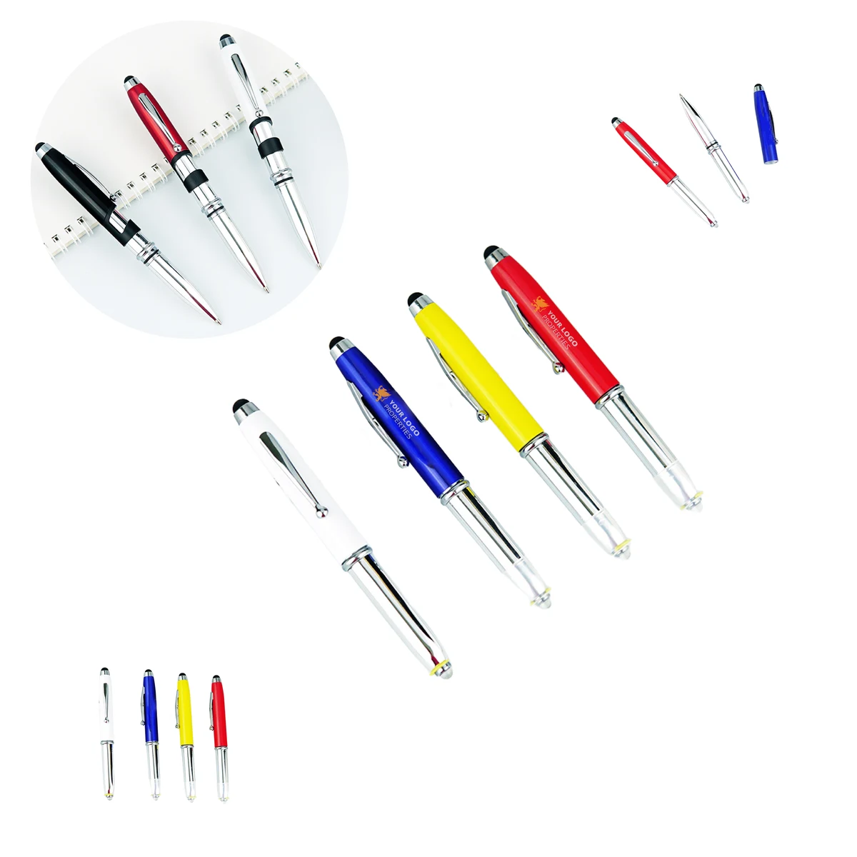 LED Ballpoint Pen With Stylus 1