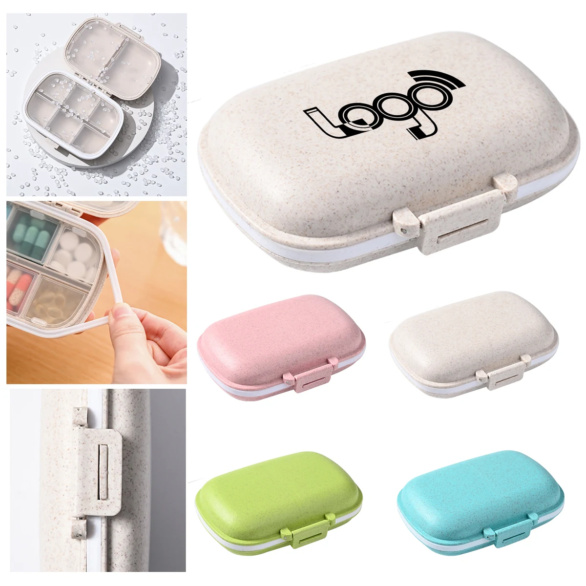 Durable Travel Pill Box with Compartments 1