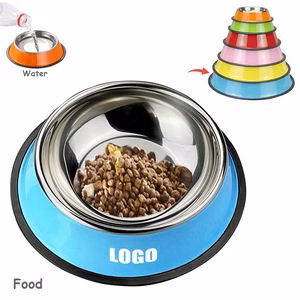 33cm Colorful Steel Pet Bowl Food Tray