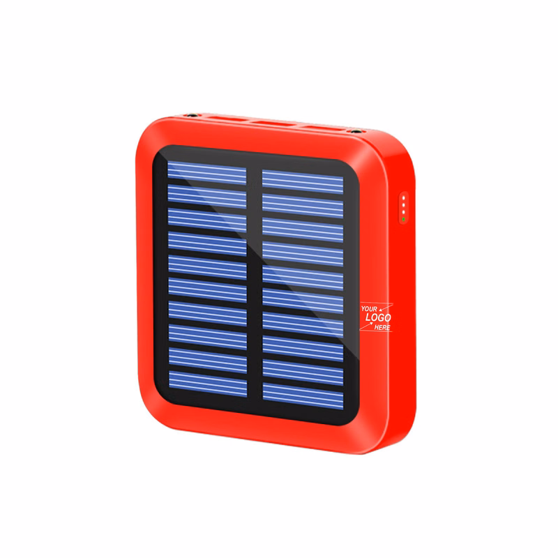 10,000 mAh Solar Power Bank w/LED