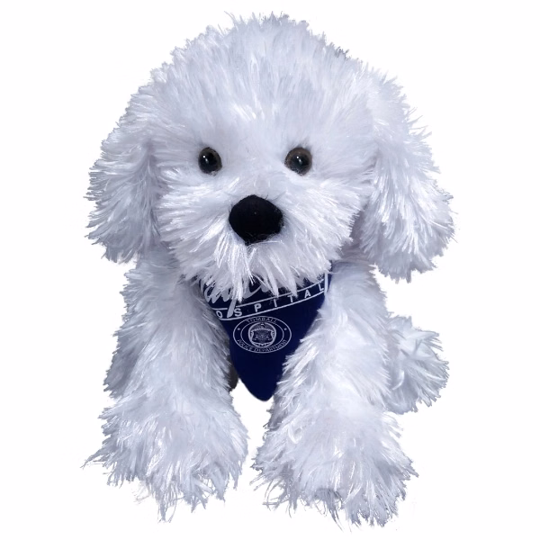 9" White Shaggy Dog