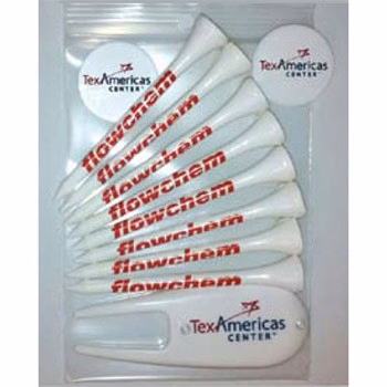 Pro Elite Gold Standard Poly Bag Pack w/ 8 Tees, 2 Markers & 1 Divot Fixer