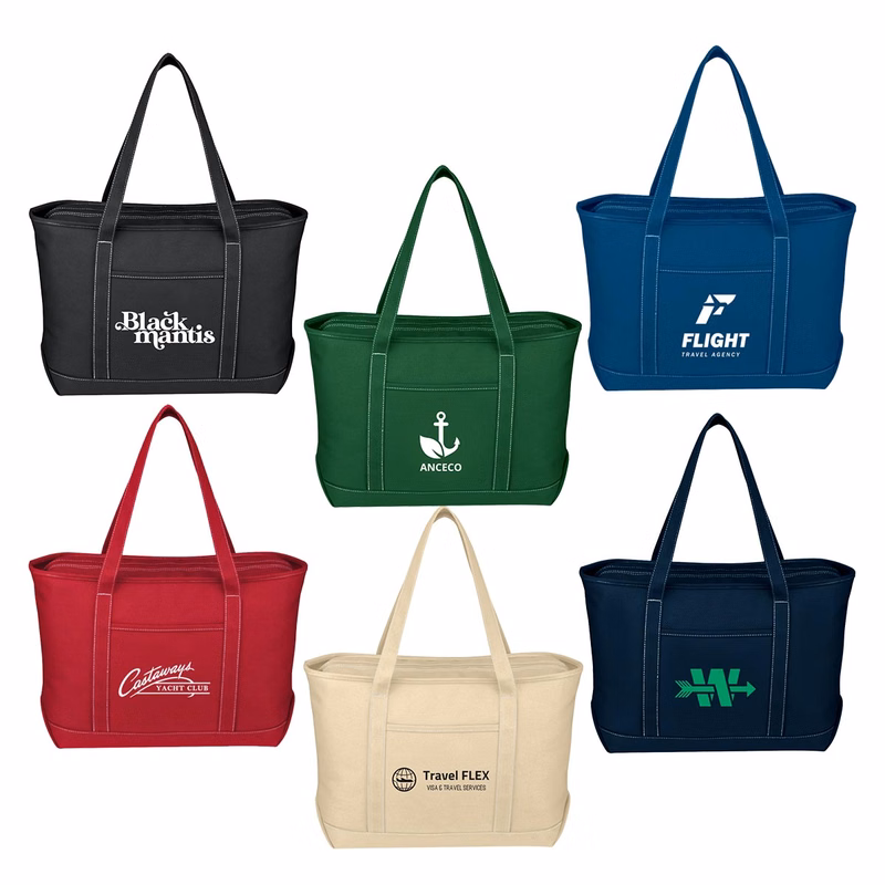 Large 24 Oz. Recycled Cotton Yacht Tote Bag