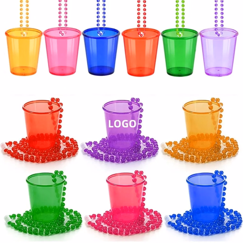 Plastic Bead Chain Shot Glass