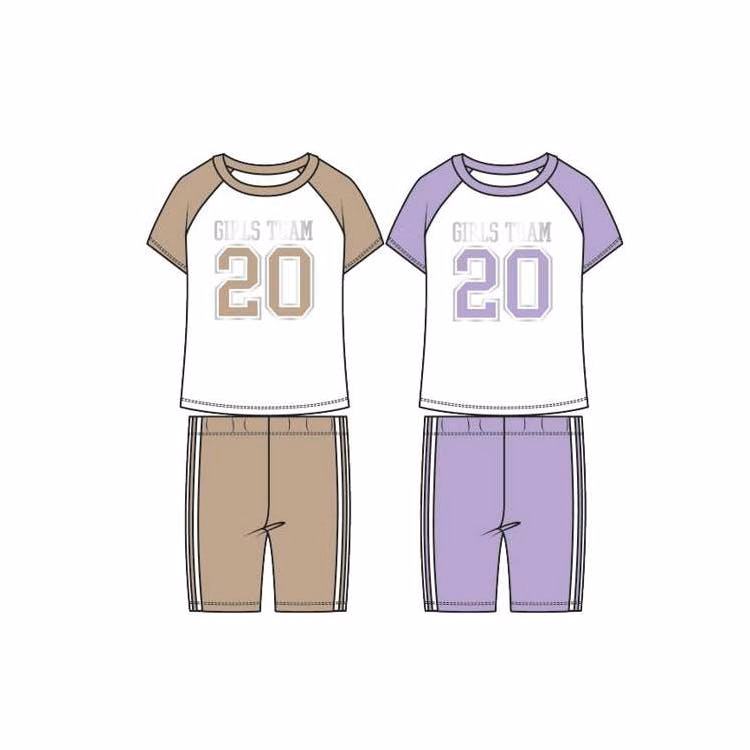 Girls' 2-Piece Bike Short Sets - Assorted Colors Size 2-4T