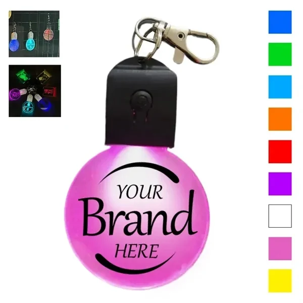 Custom Acrylic Light-Up LED Keychain Flashlight — Festival Promotional Giveaway 1