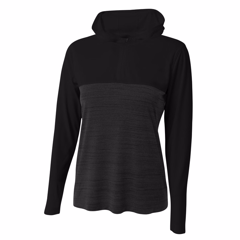A4 Women's Slate Quarter Zip Hoodie