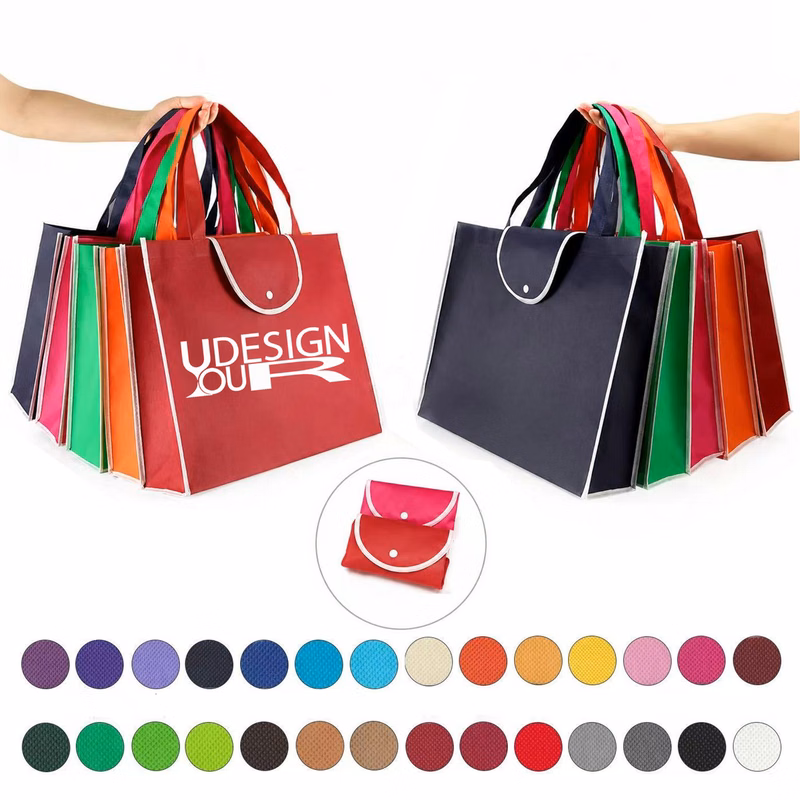Nonwoven Grocery Carrier With Reusable Fold Design