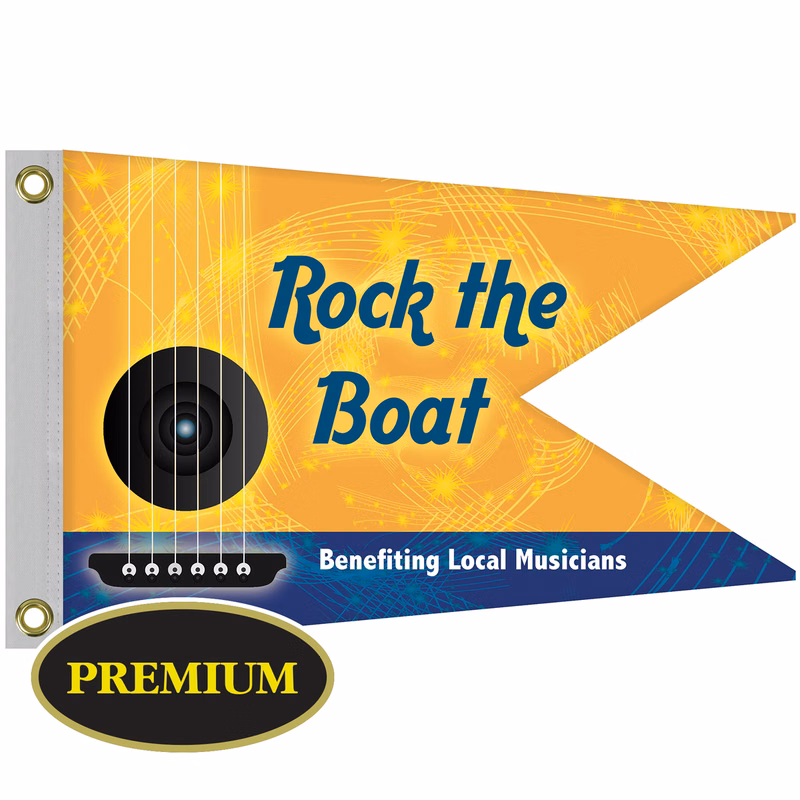 Single Reverse Knitted Polyester Swallowtail Boat Flag (16"x24")