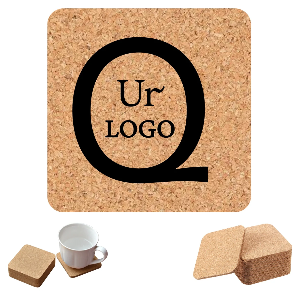 Eco-Friendly Cork Square Coasters 1