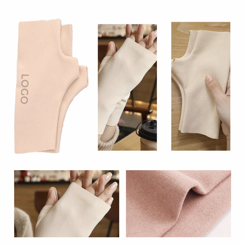 MOQ 10 PCS Versatile Thermal Dralon Fingerless Gloves