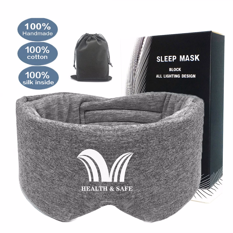 Light Blocking Cotton Sleep Eye Mask With Adjustable Strap