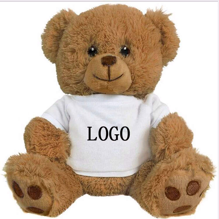 6" Plush Teddy Bear w/ Choice of T-Shirt Color
