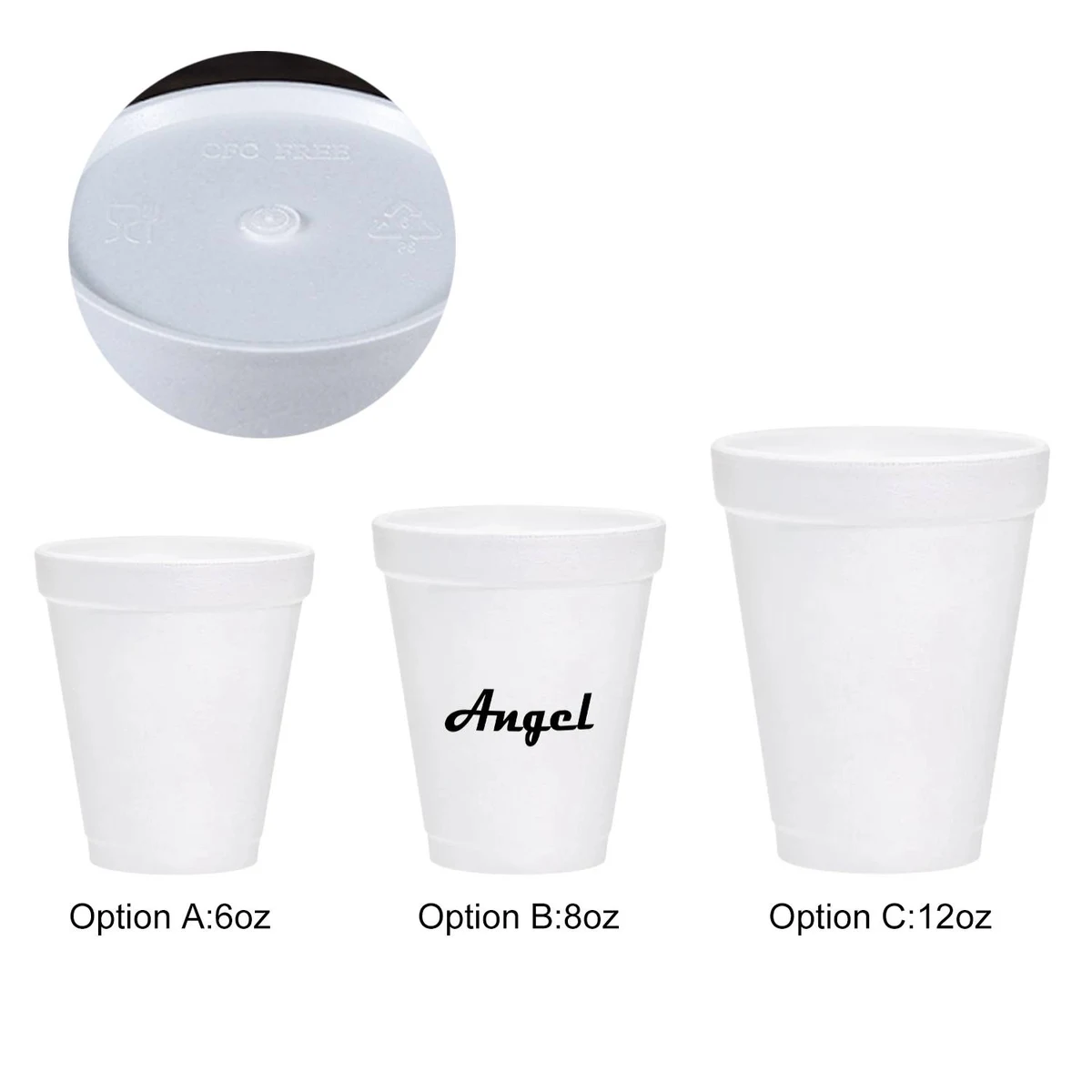 6/8/12oz Disposable Foam Cup 1