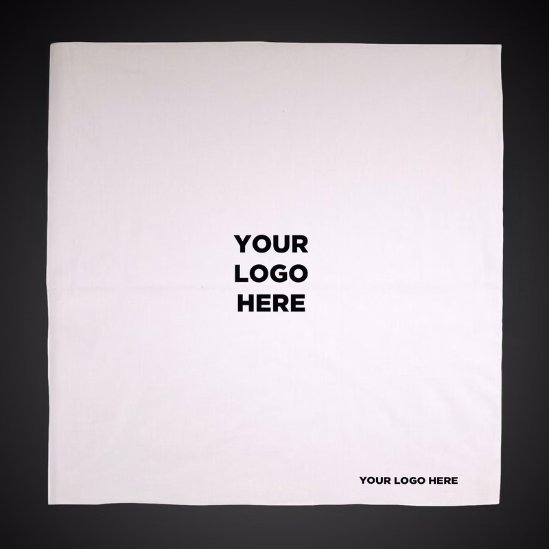 Solid White 22" x 22" Cotton Bandana