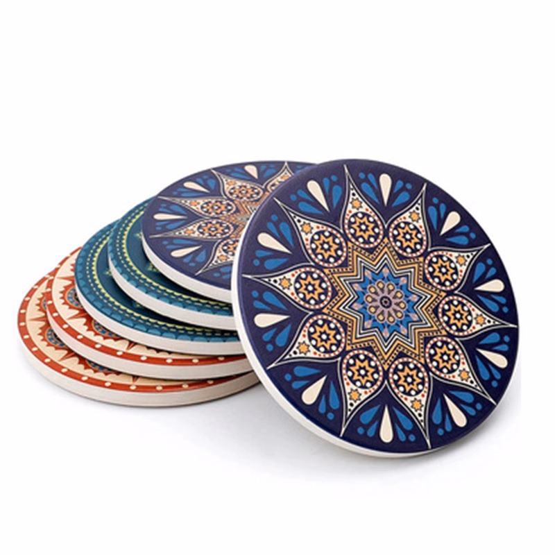 Absorbent ceramic coaster