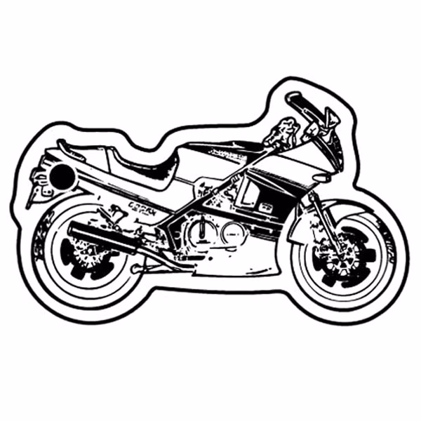 Key Tag - Ninja Motorcycle - Spot Color