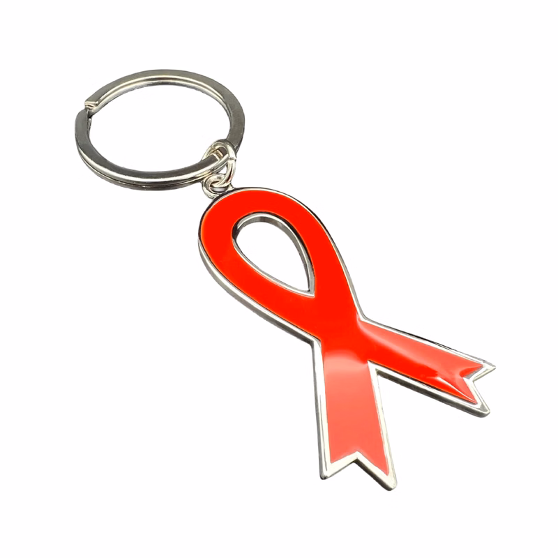 Red Ribbon Keychain