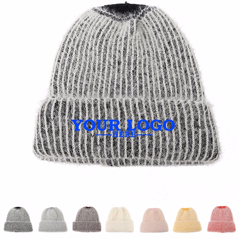 Vertical Stripes Knitted Hat
