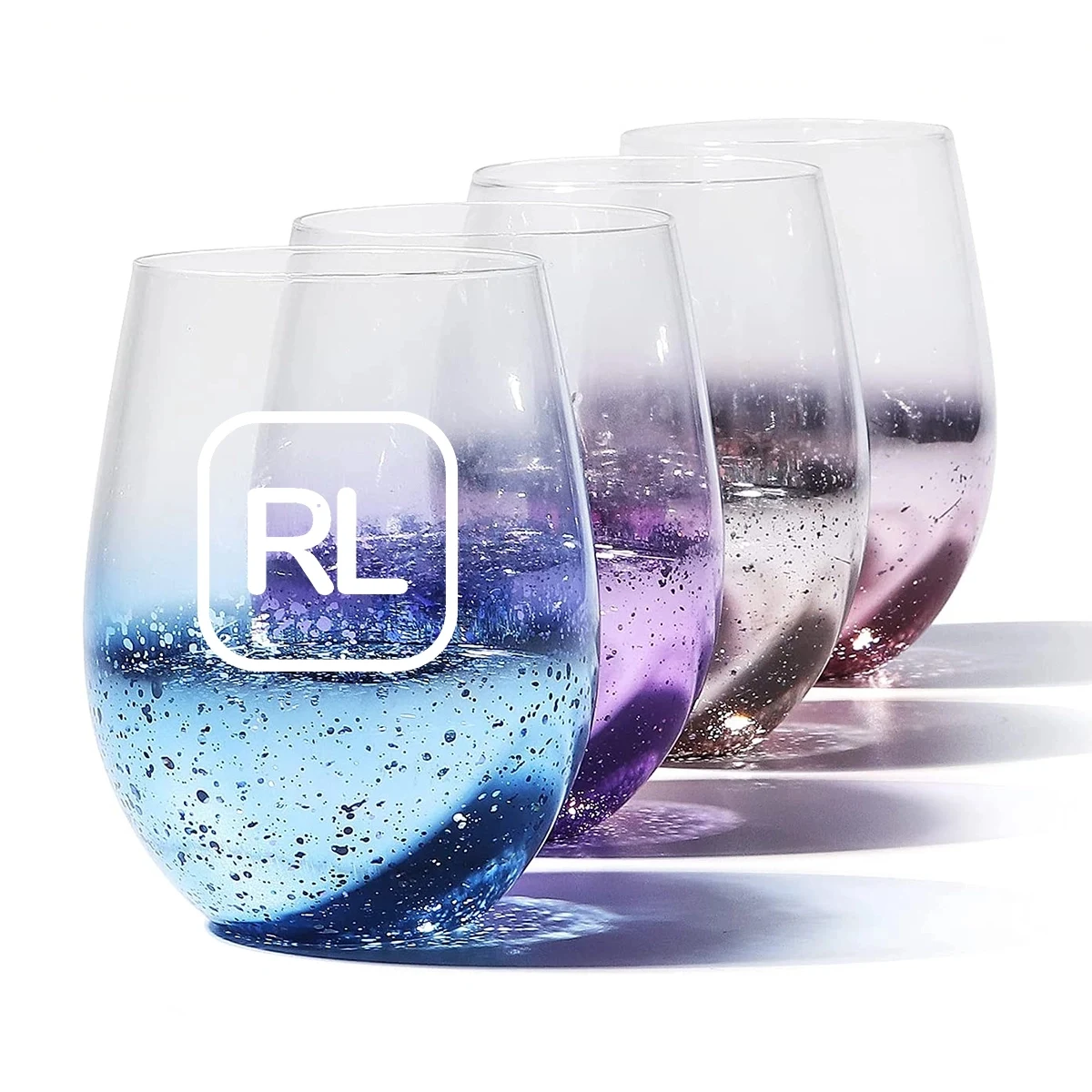 17 Oz Starry Sky Themed Stemless Wine Glasses 1