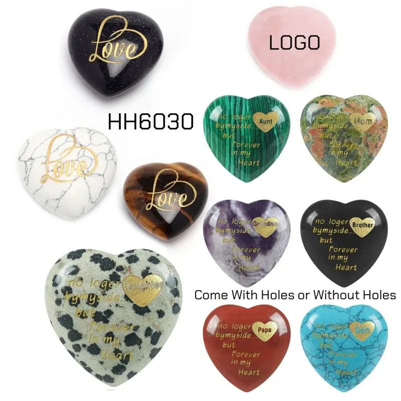Crystal Pocket Palm Worry Stones Heart Without Holes 1