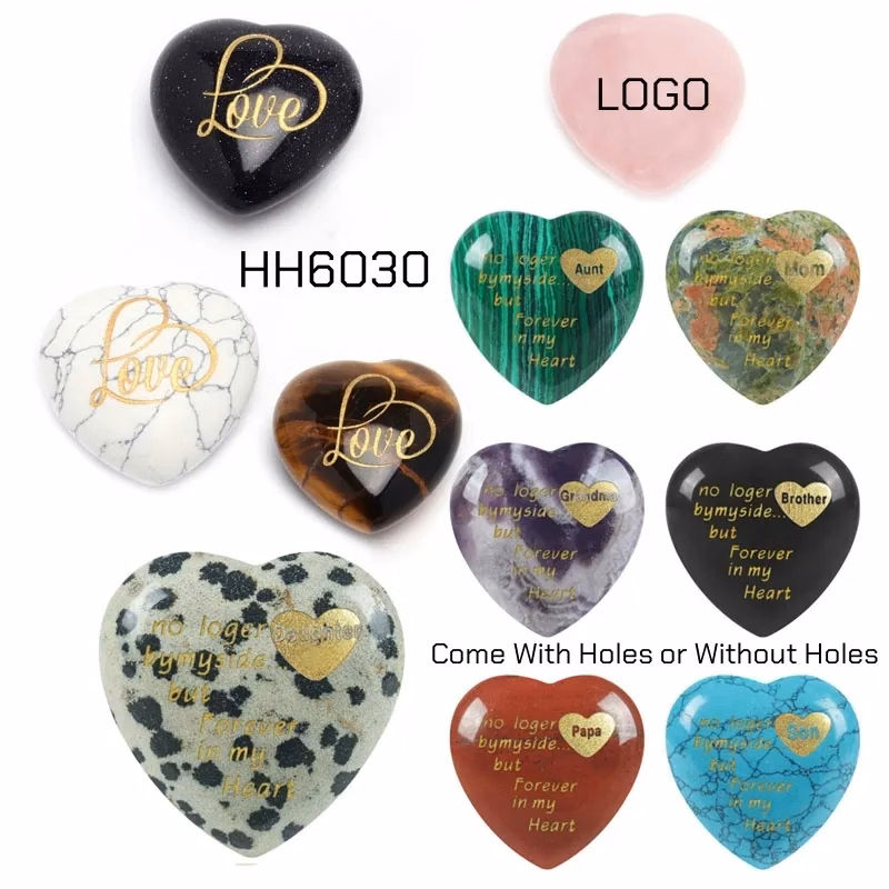 Crystal Pocket Palm Worry Stones Heart Without Holes