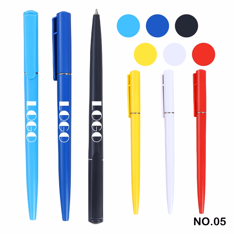 Colored twist-action ballpoint pen
