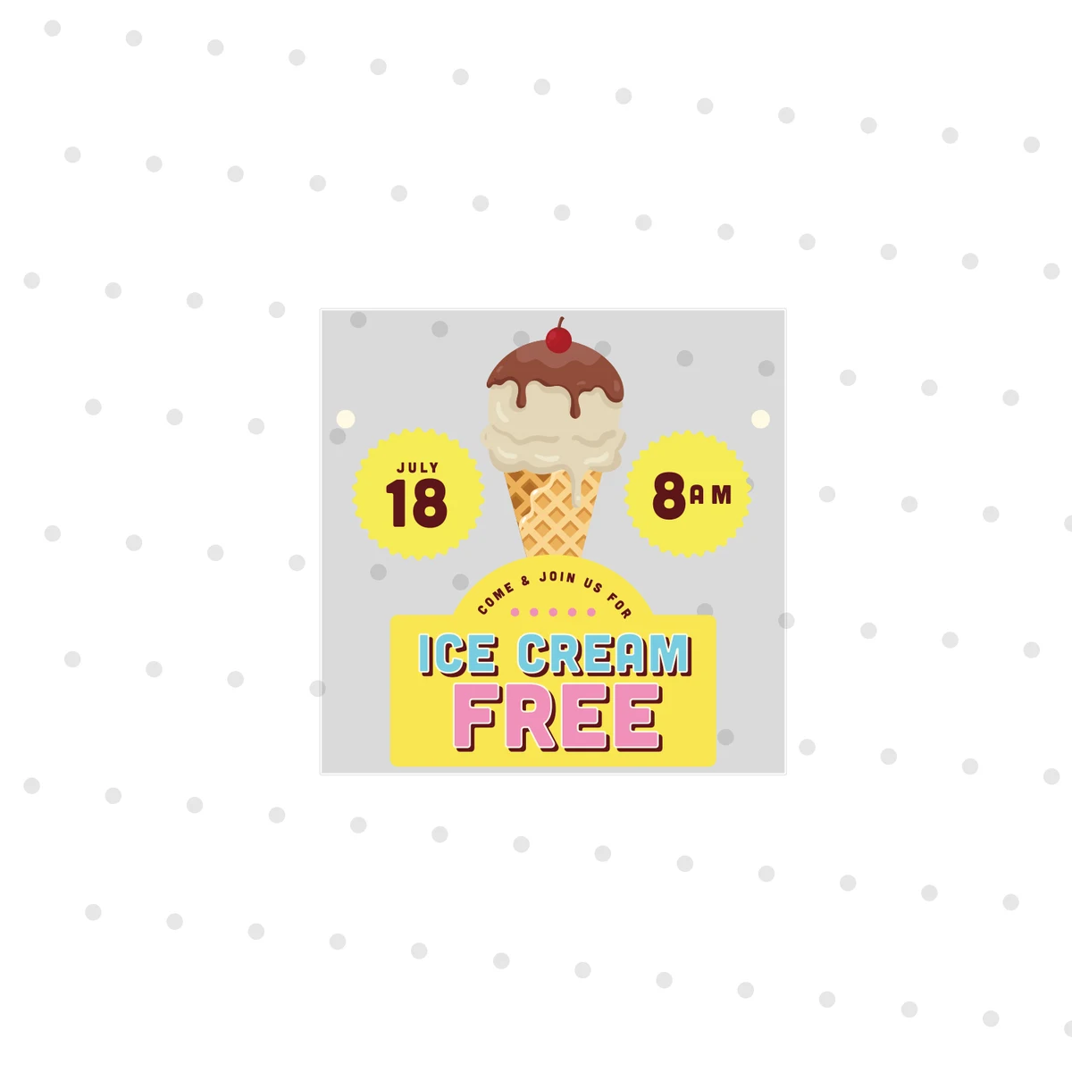 4" Square Window Cling 1