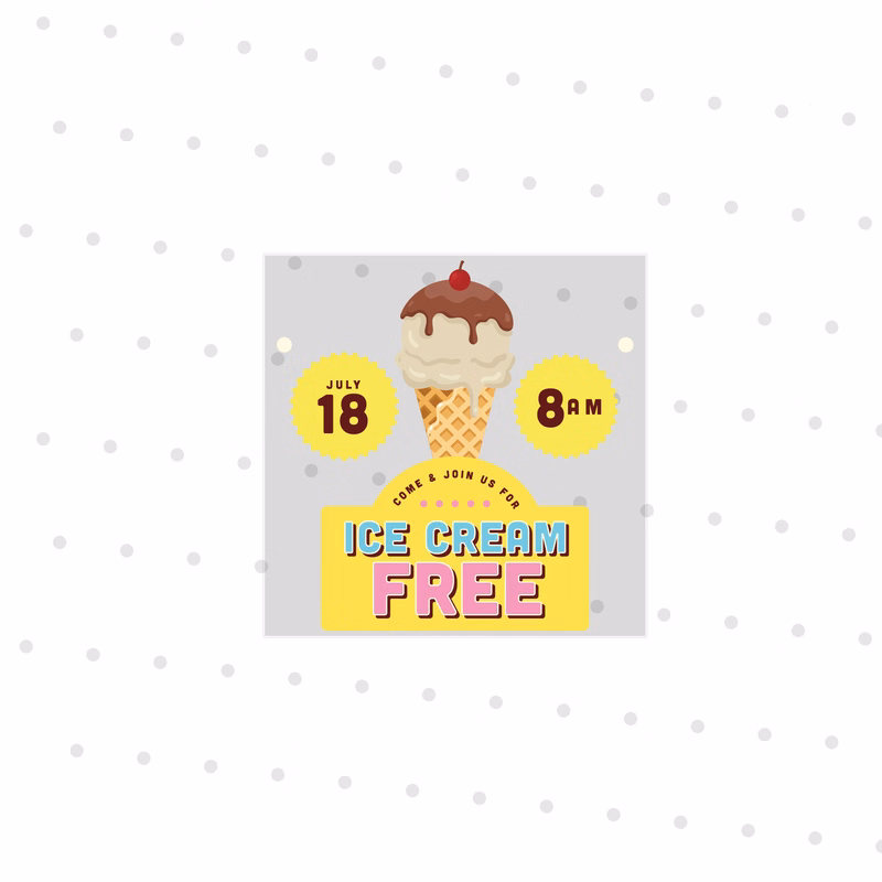 4" Square Window Cling