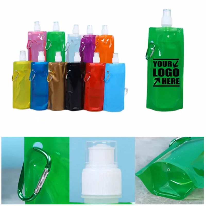 Foldable Drinking Water Bag w/ Carabiner