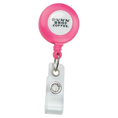 ID Badge Reel with Custom 3D Raised Poly Full Color Dome Dot 1