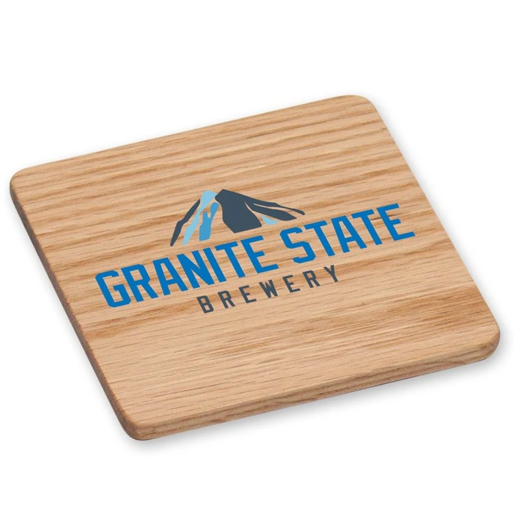 Square Wood Coaster - 4"x 4" 1