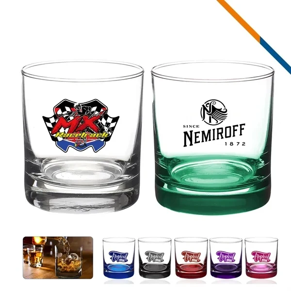 Custom 11 oz Weighted Whiskey Glass — Full-Color Hospitality Bar Branding 1