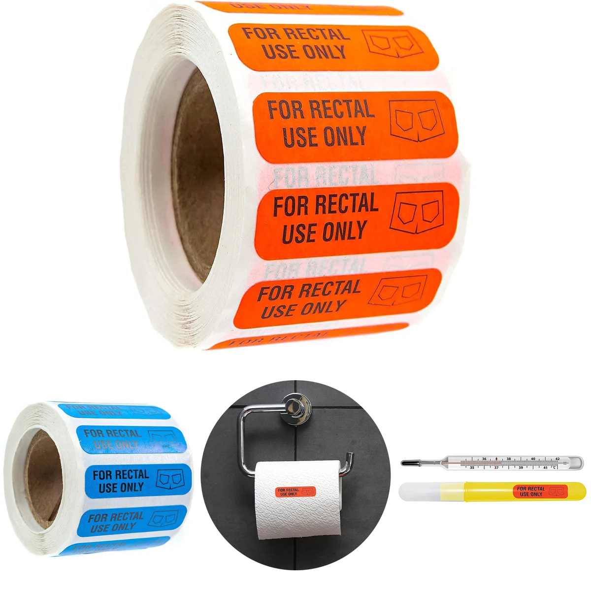 Red for Rectal Use Only Stickers 1