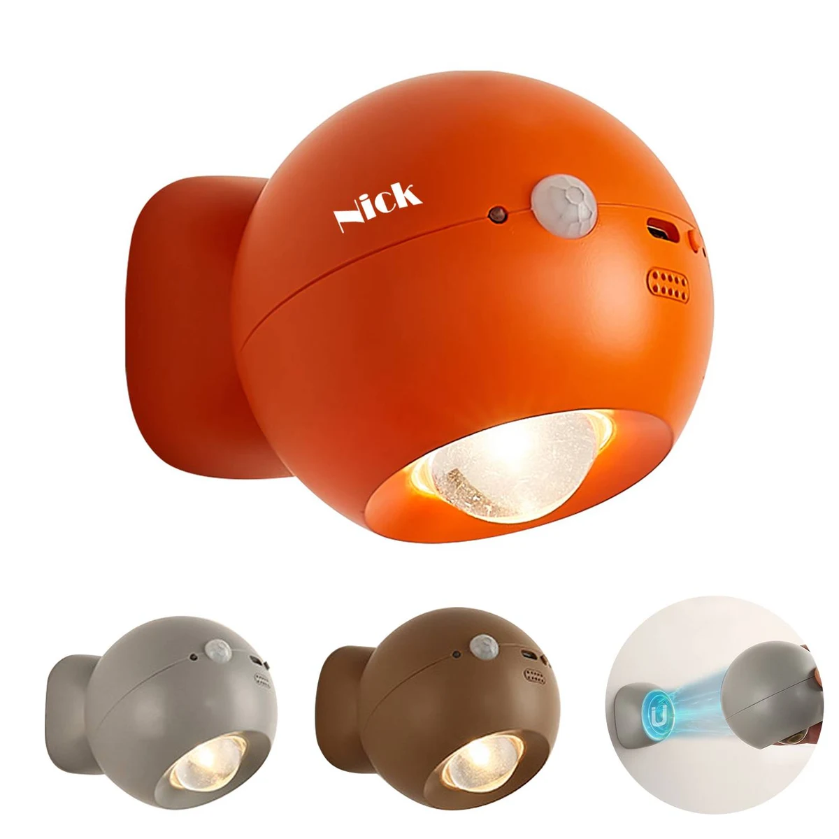 Abs Wall Lamp Nordic Modern Style Magnetic Suction 1