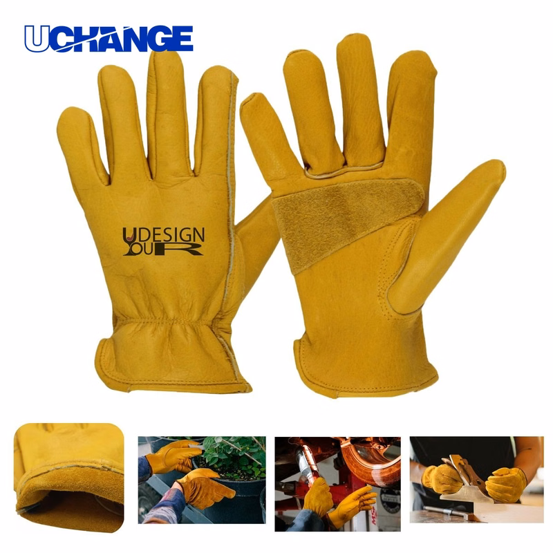 Gardening Leather Work Safety Gloves for Industrial Use