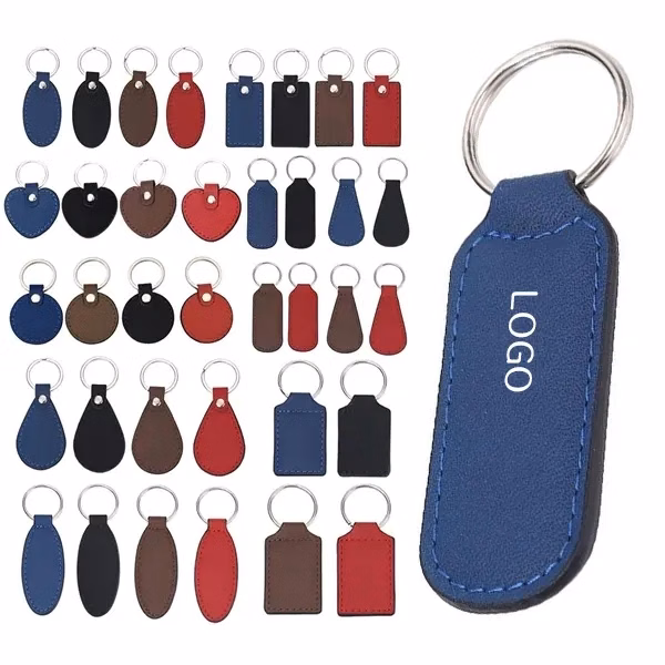 PU Leather Double-Sided Keychain