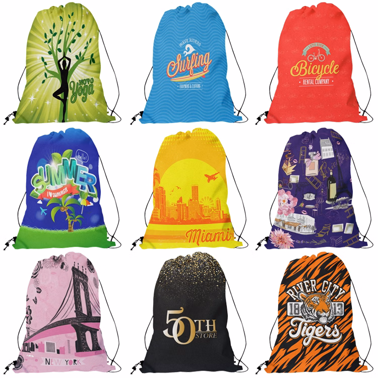 Custom Thin Cord Drawstring Backpack