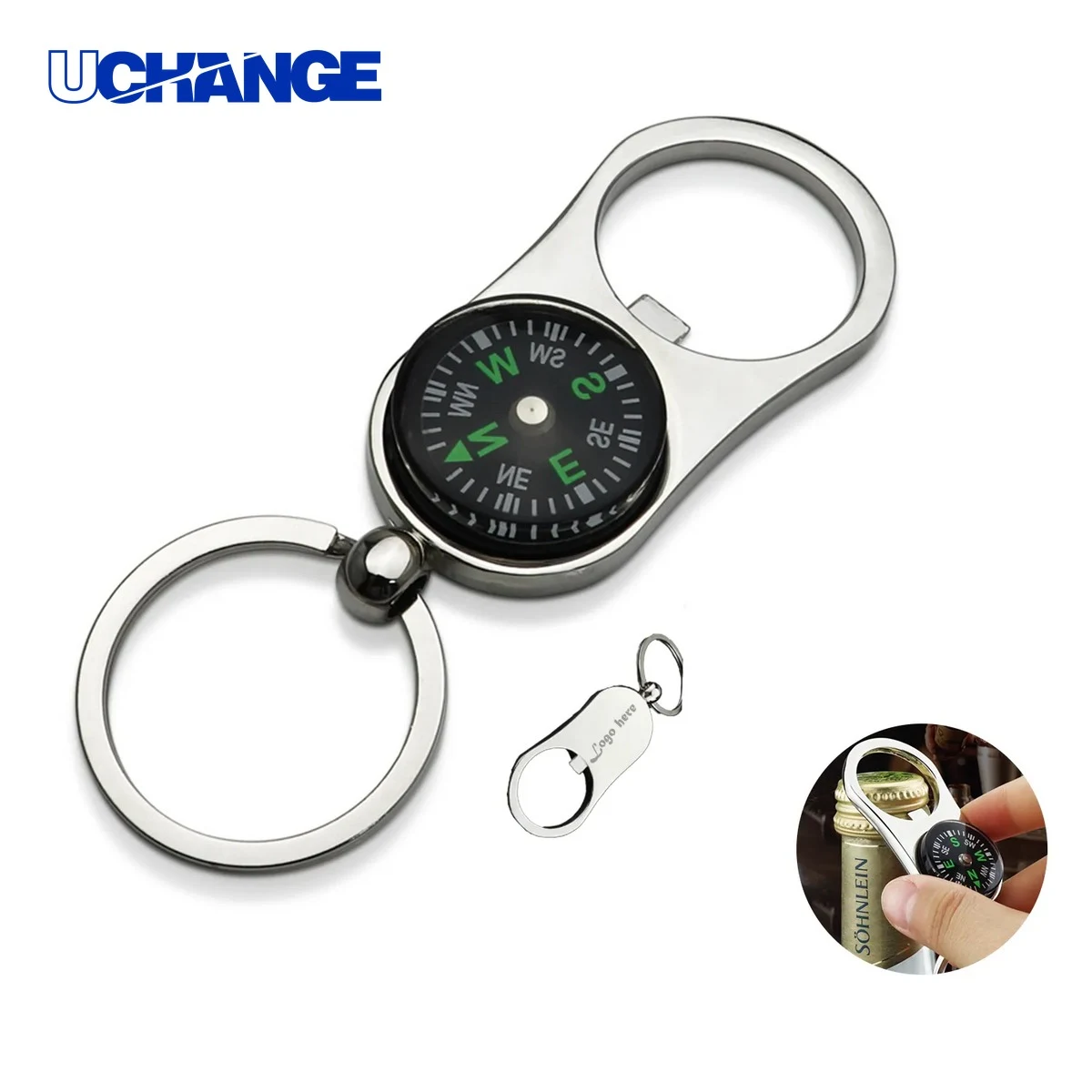 Multi-Tool Keychain with Compass and Bottle Opener Tool 1