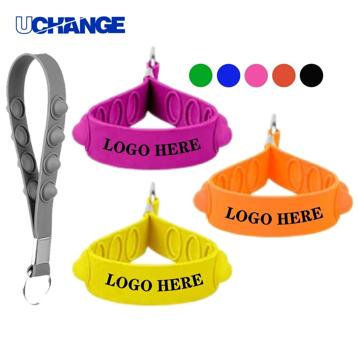 Silicone Decompression Wristband Keychain 1