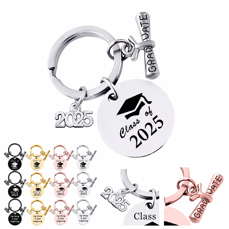 Stainless Grad Keychain